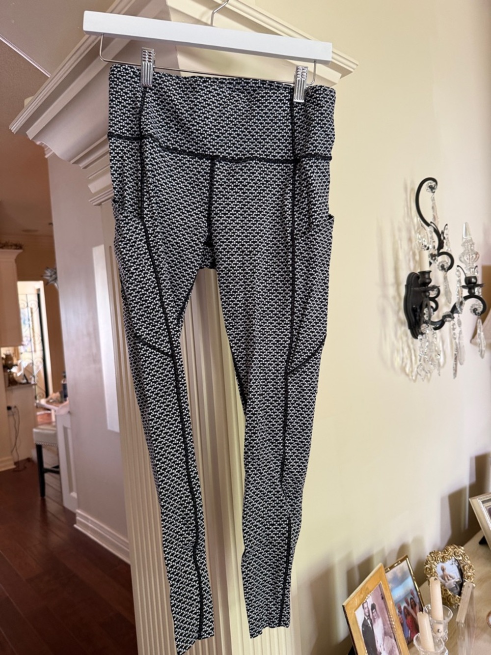 lululemon athletica Black & White Geometric High-Rise Leggings